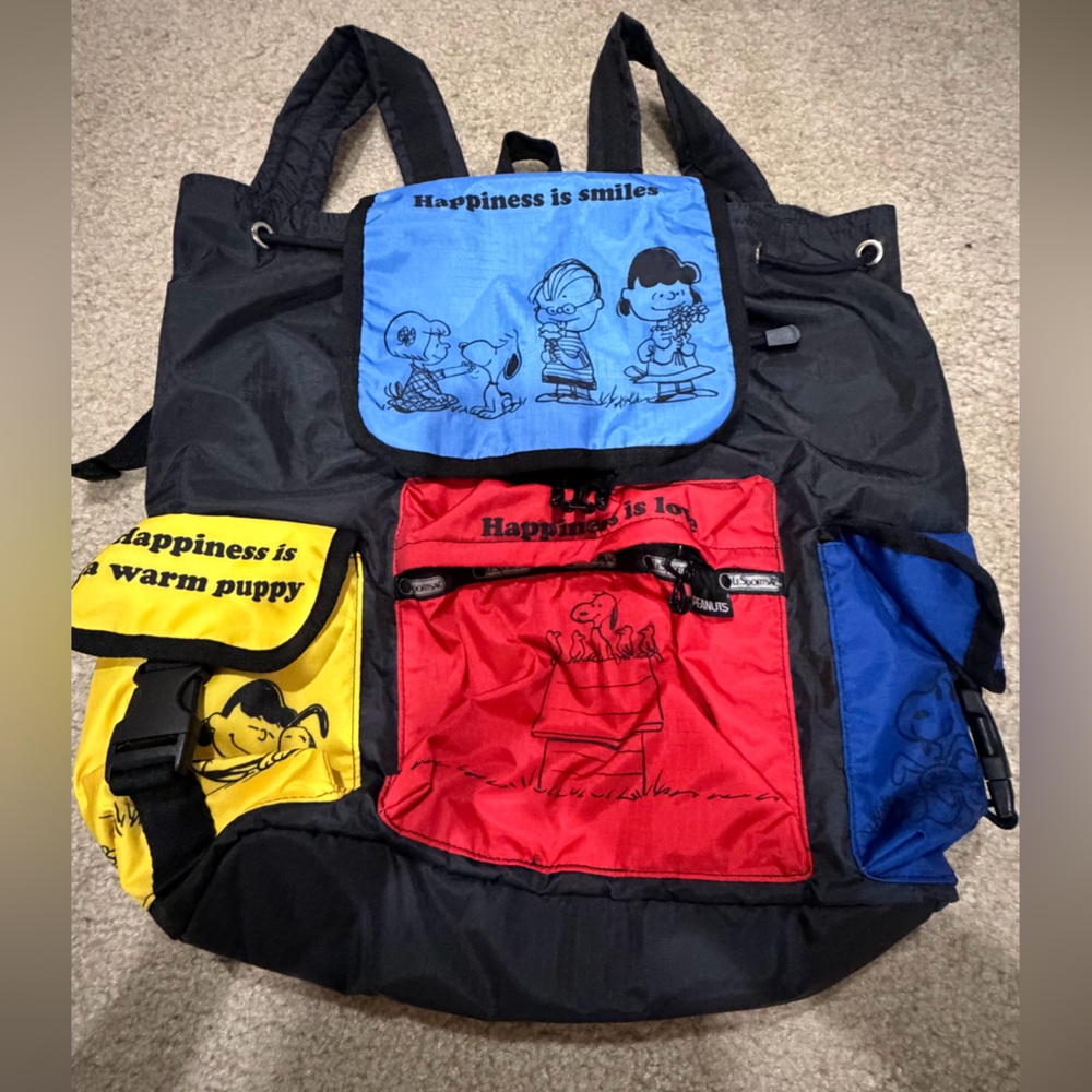 Lesportsac Multicolor Peanuts Backpack - image 1